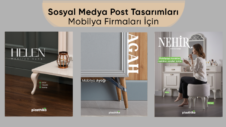 Sosyal medya post tasarımları mobilya firmaları için.