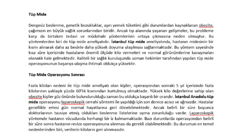 Üsküdar Obezite Tedavi Merkezi