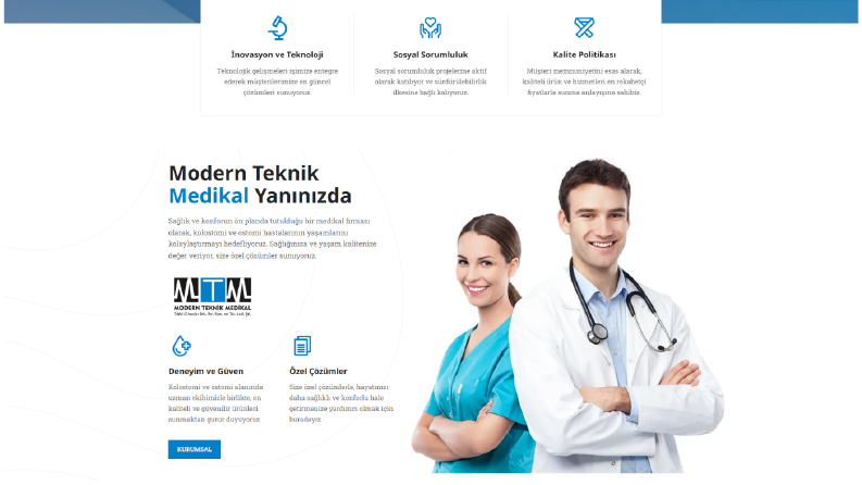 MTM Medikal Web Sitesi Tasarımı
