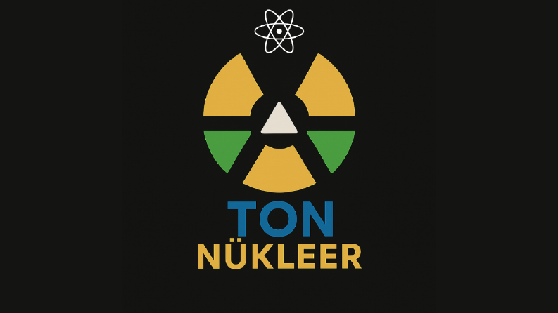 Nükleer enerji şirketi konsept logo 