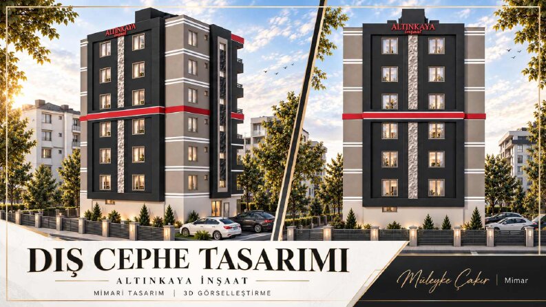 Apartman Dış Cephe Tasarımı | Altınkaya İnşaat