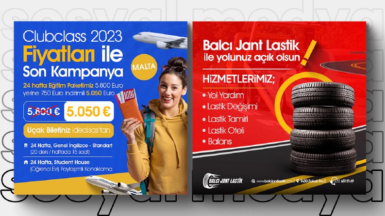 Turizim ve Lastikci  - Sosyal Medya Tasarım Örnekleri