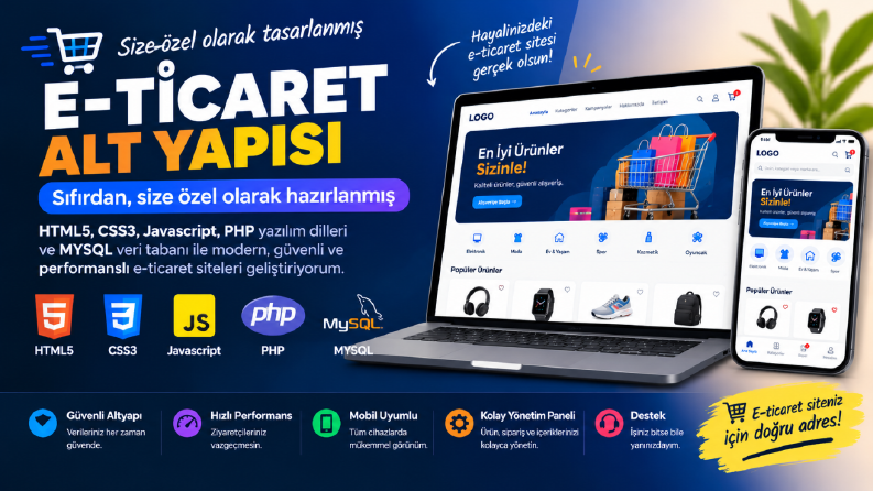 Size Özel Tasarlanmış E-Ticaret Sitesi
