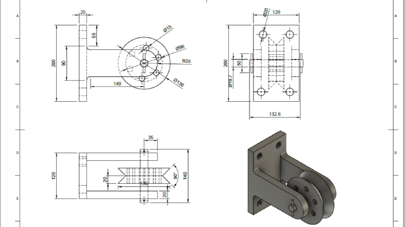 Fusion360 detaylı teknik resim