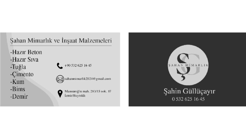 Şahan Mimarlık-Kartvizit Tasarımı