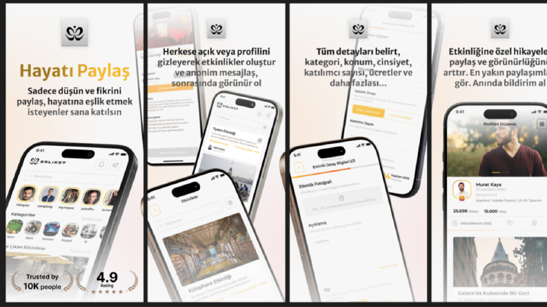 Social Media App - Screenshot Design