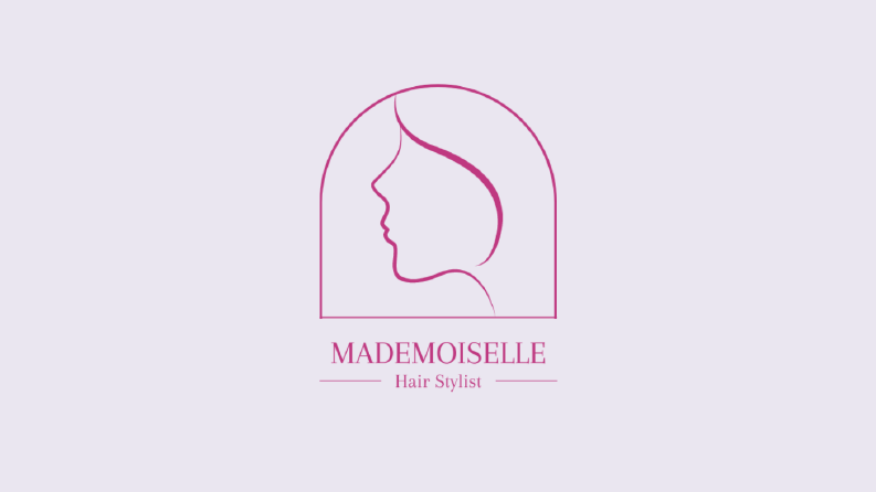 Mademoiselle Kuaför İçin Minimalist Logo Çalışması