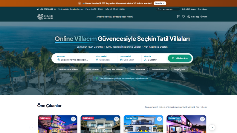 Villa Kiralama Web Sitesi