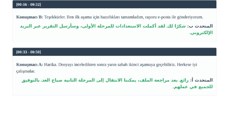 Arapça-Türkçe Profesyonel Çeviri ve Deşifre Hizmeti