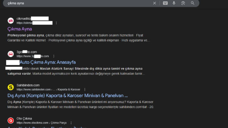 Oto sanayi esnafları için özel seo çalışmaları