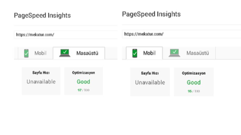 Google Page Speed Değerleri