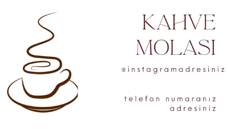 Kahve Molası – Modern ve Minimalist Kartvizit Tasarımı