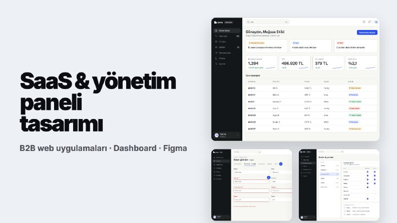 SaaS & Yönetim Paneli Tasarımı – Temsili Konsept Ekranlar