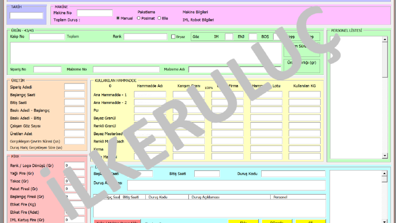 İleri Düzey Excel Makro (VBA) ile OEE ve Üretim Dashboard