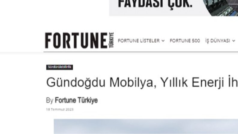 Fortune Turkey Gündoğdu Mobilya Haberi