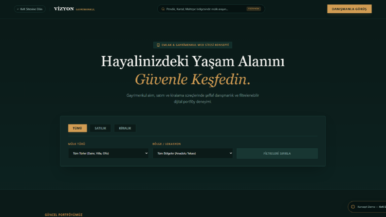 Vizyon Gayrimenkul | Emlak İlan & Danışmanlık Web Sitesi