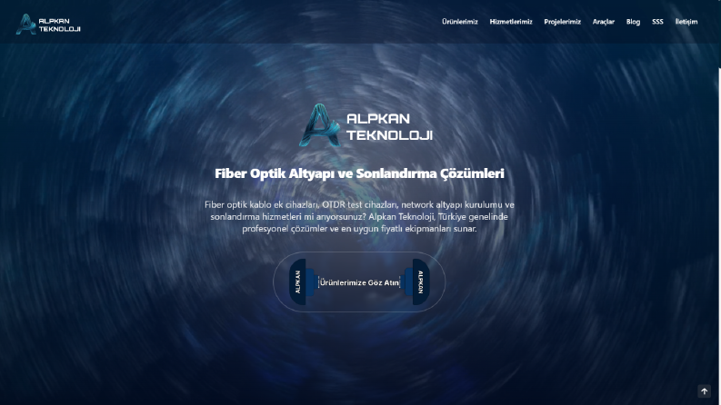 Alpkan Teknoloji - Kurumsal Fiber Optik Alanında Web Sitesi