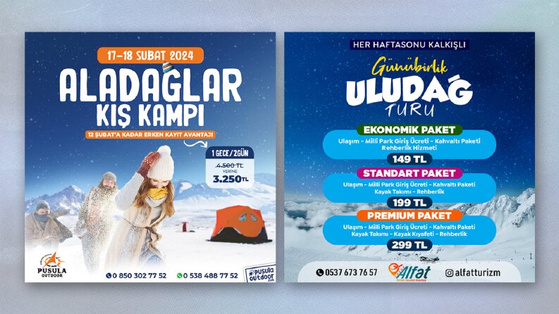 Gezi/Kamp - Sosyal Medya Tasarımları