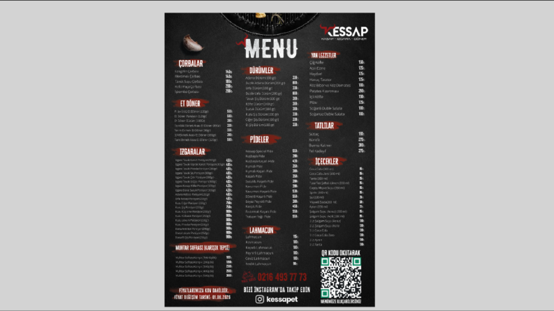 Menü/Poster/El İlanı/Broşür Tasarımı