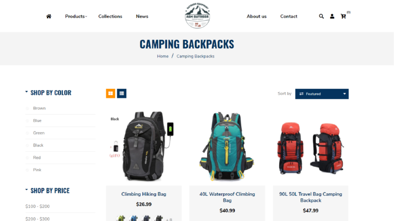 ASM Outdoor Shopify E-Ticaret
