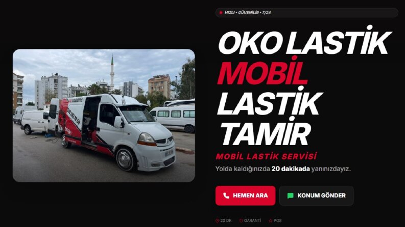 Mobil Uyumlu Kurumsal Web Sitesi – Acil Lastik Servisi