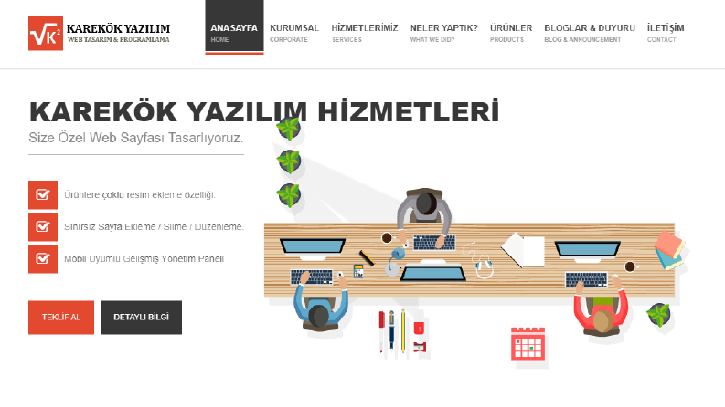 Web sitesi tanıtım & satış sitesi
