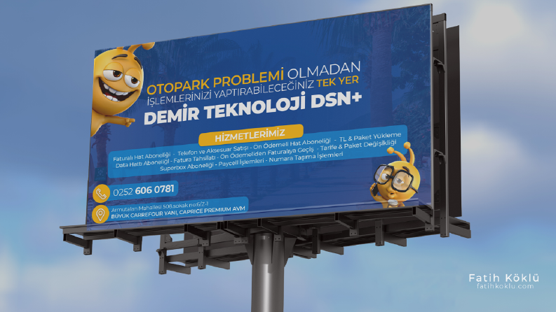 Demir Teknoloji Billboard Reklam Tasarımı