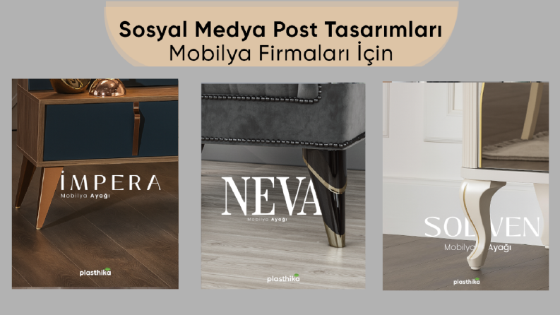 Sosyal medya post tasarımları mobilya firmaları için.