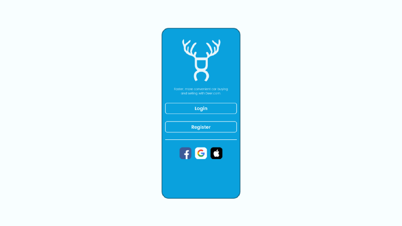 Deer.com- Anasayfa ve giriş paneli tasarımı