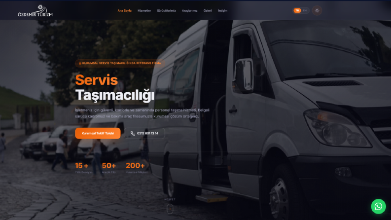 Özdemir Turizm - Kurumsal Web Deneyimi