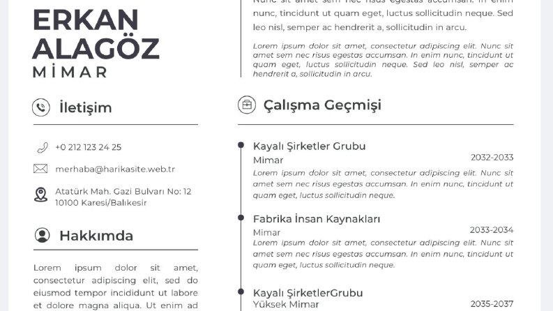 CV tasarımı