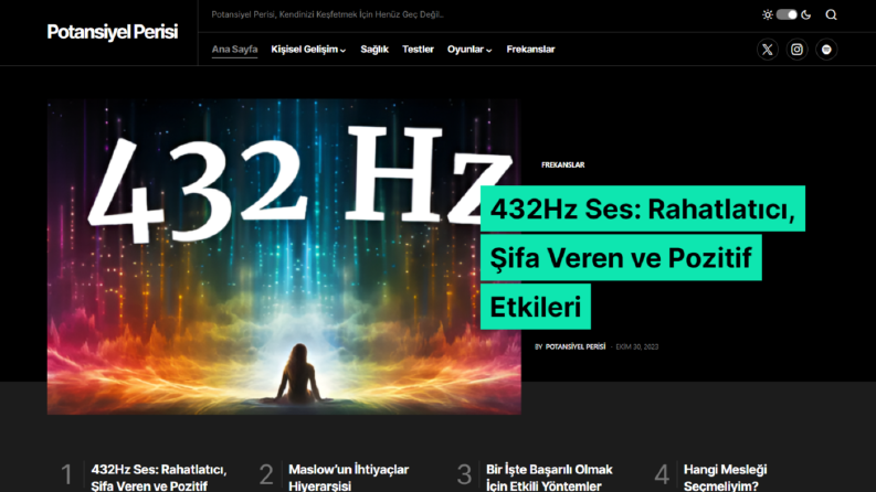 Potansiyel Perisi Web Sitesi Tasarımı