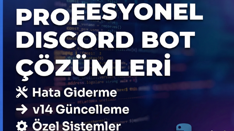 Ben sıfırdan Discord botu yazar ve tüm hataları çözerim
