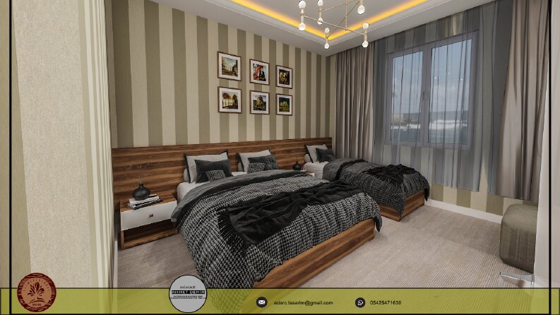 AD Mimarlık Otel odası projemiz
