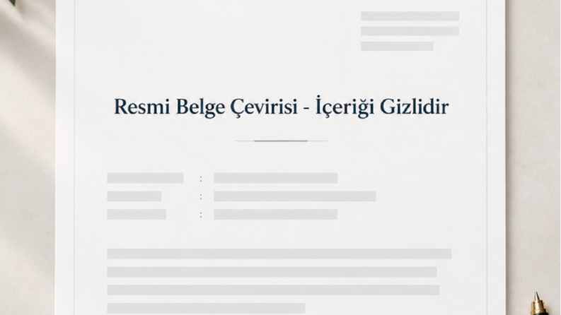 Resmi Belge Çevirisi