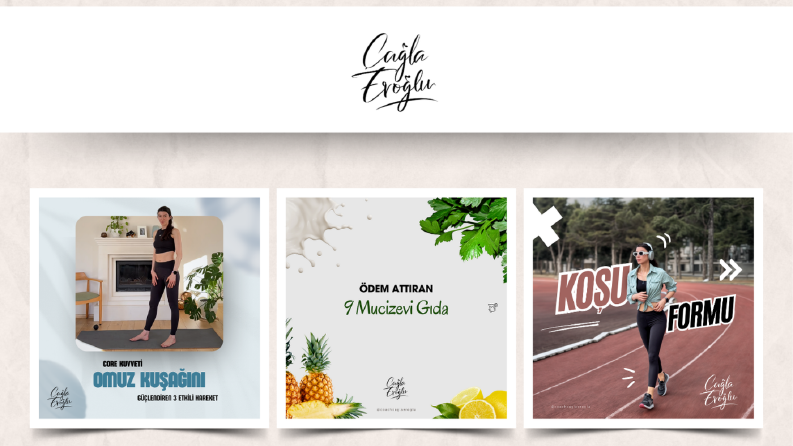 Pilates Eğitmeni – Sosyal Medya Tasarımları
