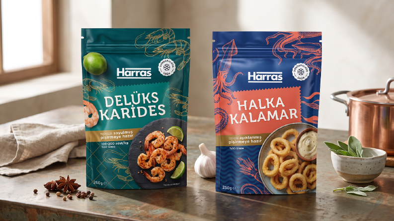 Harras Karides ve Kalamar Ambalaj Tasarımları