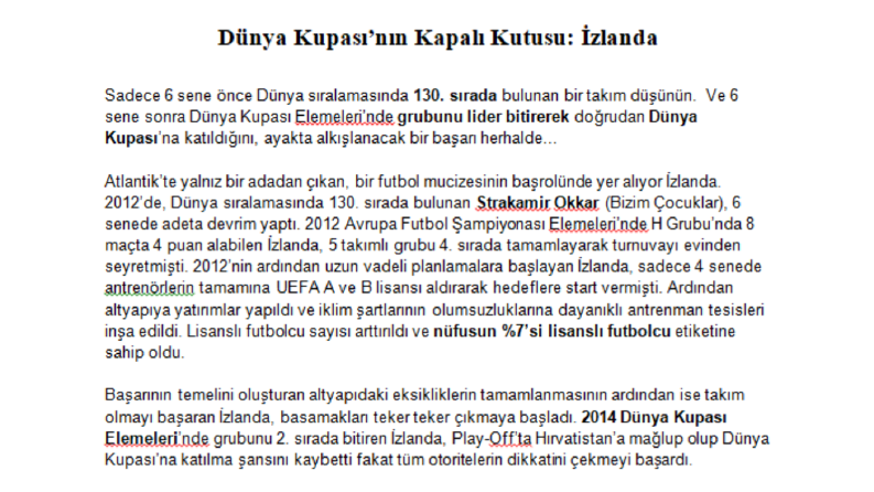 İş örneği