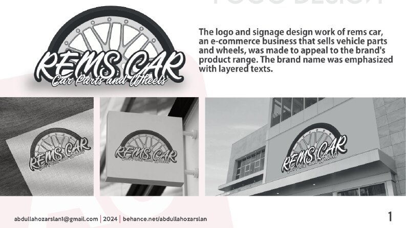 REMSCAR Car Parts & Wheels Logo Design