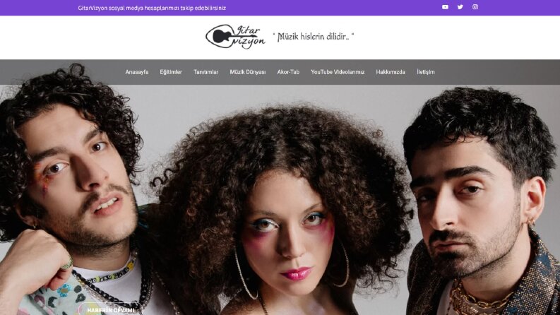 GitarVizyon web sitesi tasarımı