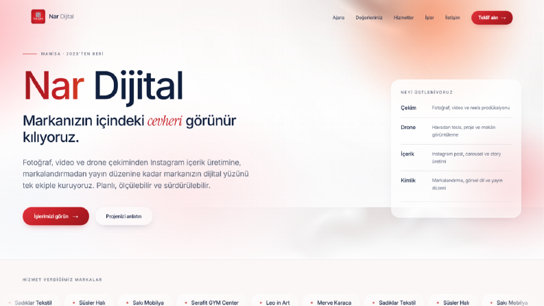 Nar Dijital - Site Tasarımı