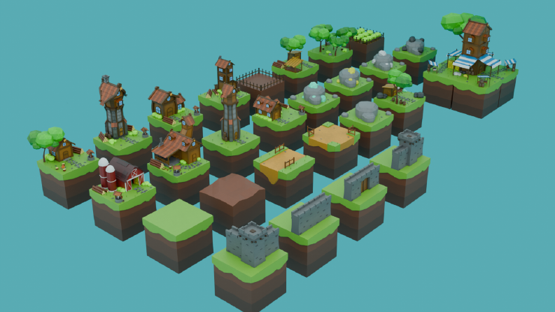 Low Poly Sitilize bina tasarımları 