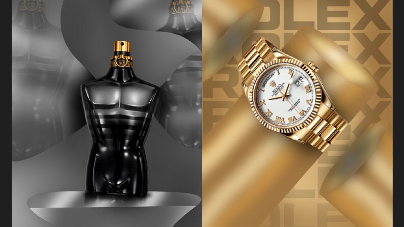 Le male le parfume ve Rolex saat tasarımları