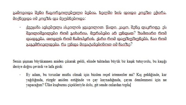 Gürcüce-Türkçe Çeviri