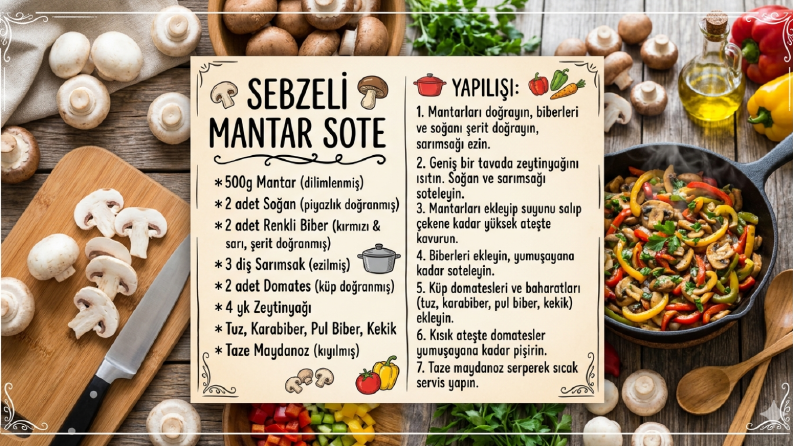 Sebzeli Mantar Sote