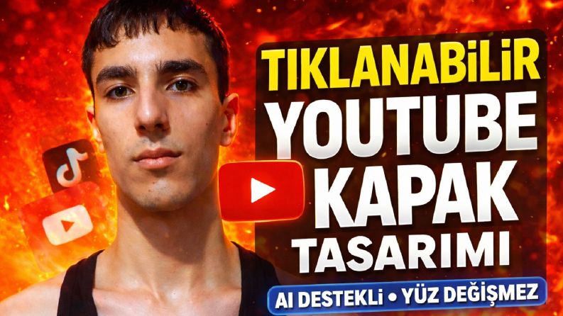 “Tıklanabilir YouTube Kapak Tasarımı – AI Destekli + Manuel 