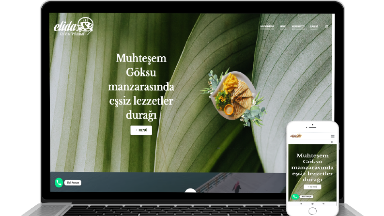 Elida Cafe & Restaurant Web Site Tasarımı