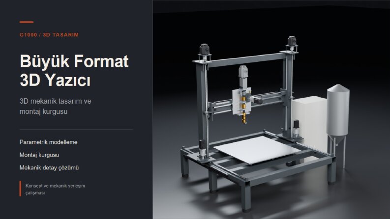Büyük Format 3D Yazıcı — Mekanik Tasarım