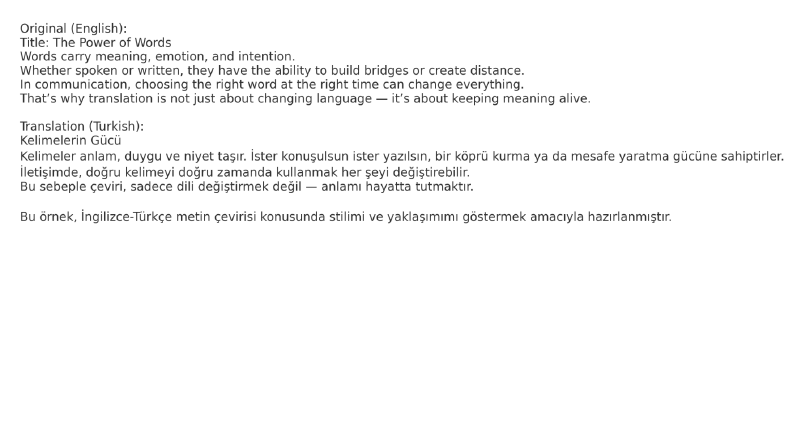 Dil Değil, Anlam Çeviriyorum