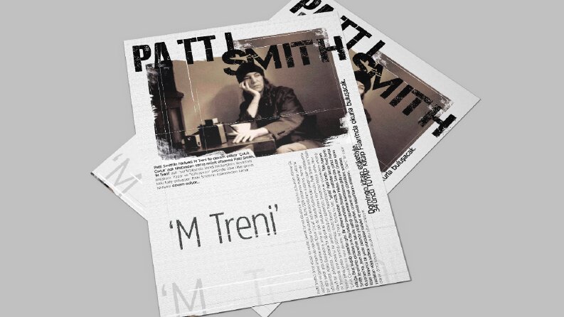 Patti Smith "M Treni" Tanıtımı Sayfa Tasarımı